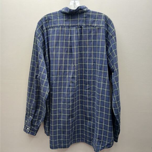 Ralph Lauren Men's Plaid Pony Logo Classic Fit Button Down Shirt Blue Size 2XB - Picture 2 of 7